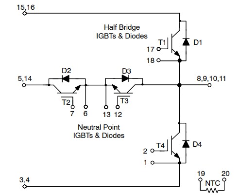 Schematic - onsemi NXH80T120L3Q0 Power Integrated Modules (PIMs)